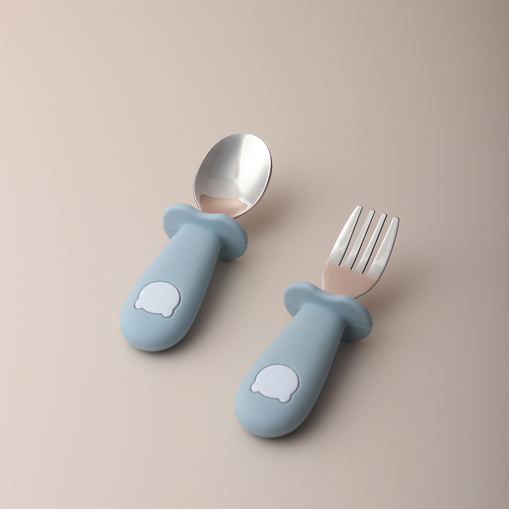 Baby Food Utensil - Sendok dan Garpu Silikon Bentuk Panda