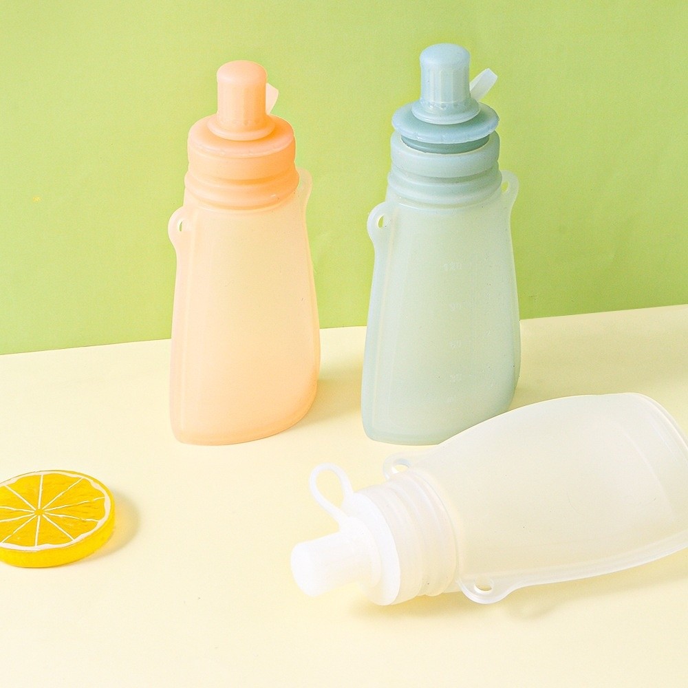 Baby Food Reusable Pouches - Kantong Makanan Bebas BPA, Segel Anti