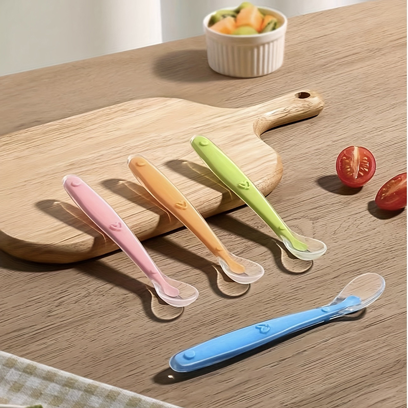 Baby Food Utensil - 1/2pcs Sendok Bayi Ujung Lembut Silikon,