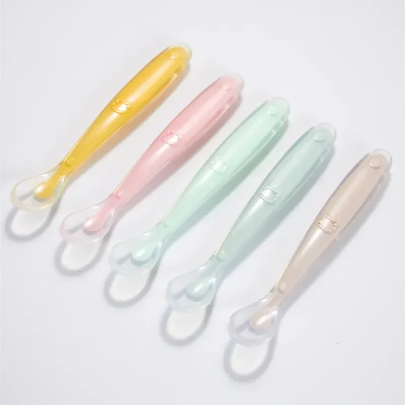 Baby Food Utensil - Sendok Bayi Silikon Lembut Sendok Latihan