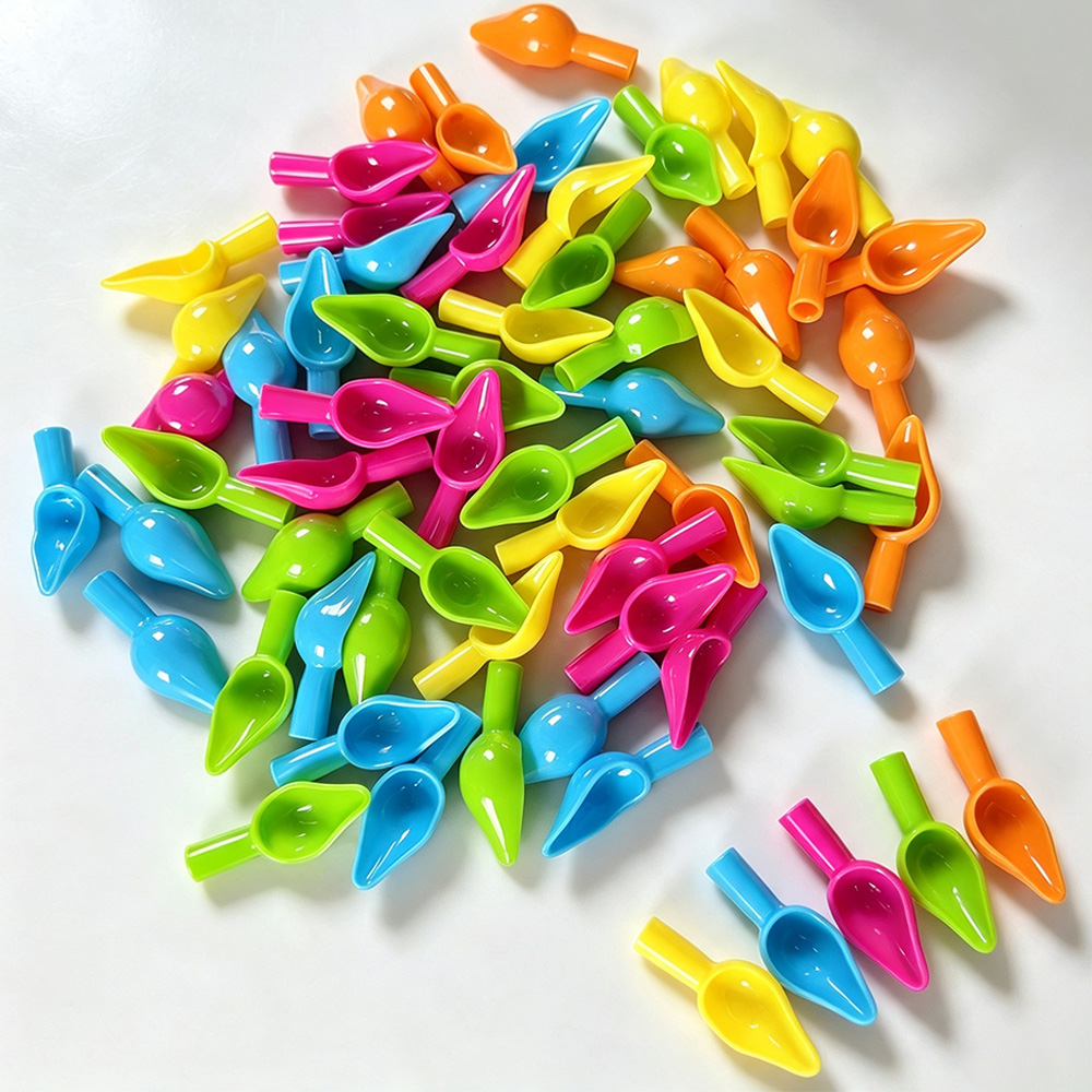 Baby Food Utensil - Sendok Makan Plastik Mini Berwarna-warni, Dapat