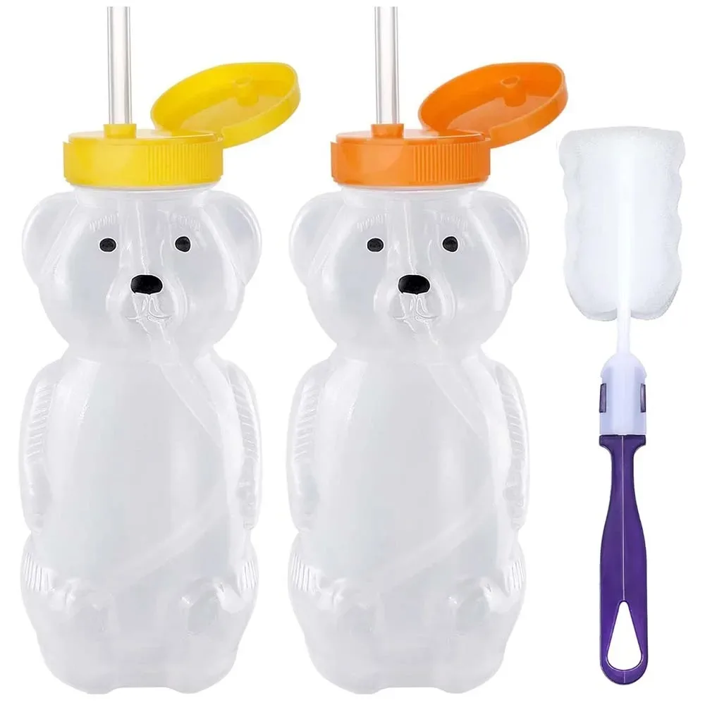 Baby Food Bottle - Honey Bear cangkir sedotan untuk bayi,