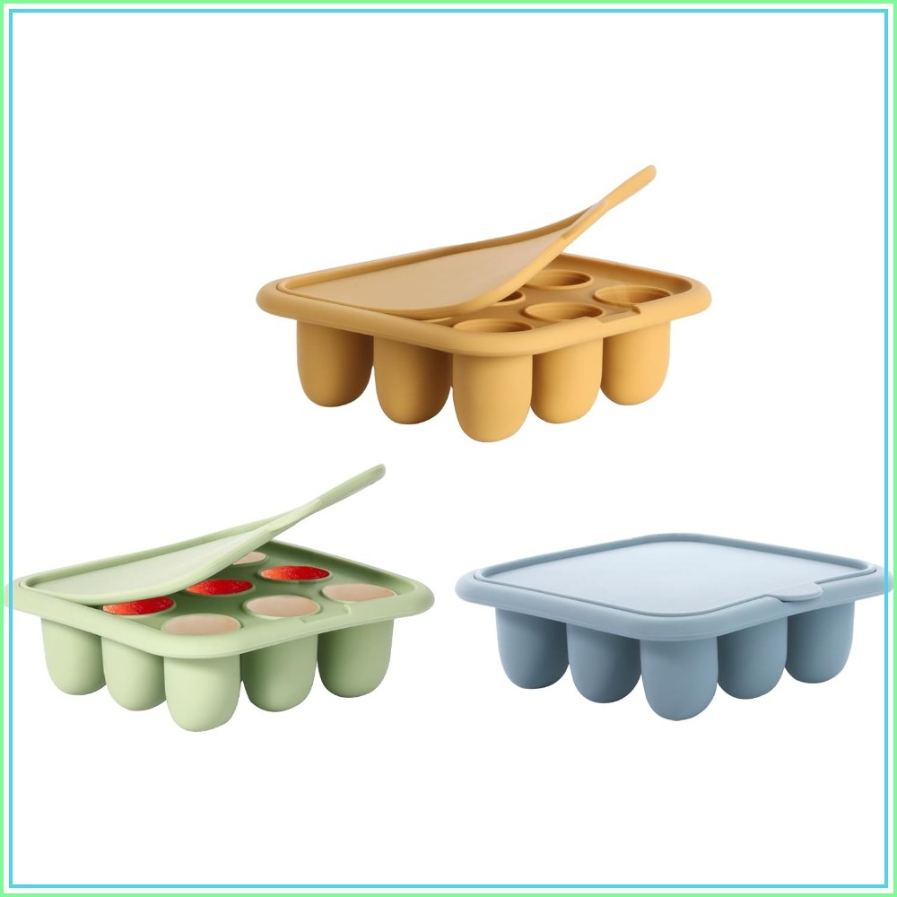 Freezer Tray Baby - Cetakan Beku Makanan Bayi, Pengumpan Silikon,