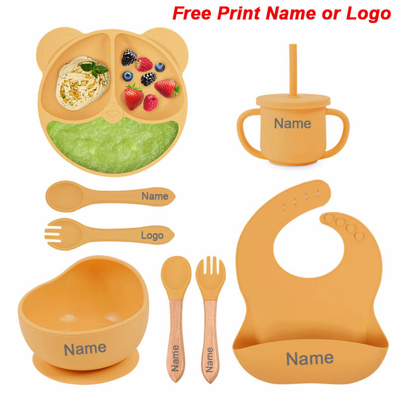 Baby Food Utensil - Set makanan silikon untuk bayi, Set