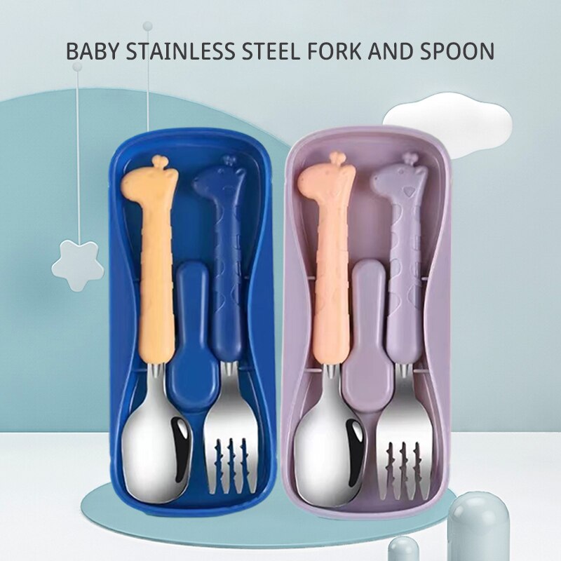 2PCS Peralatan Makan Anak 304  - Baby Food Utensil ulasan dan harga