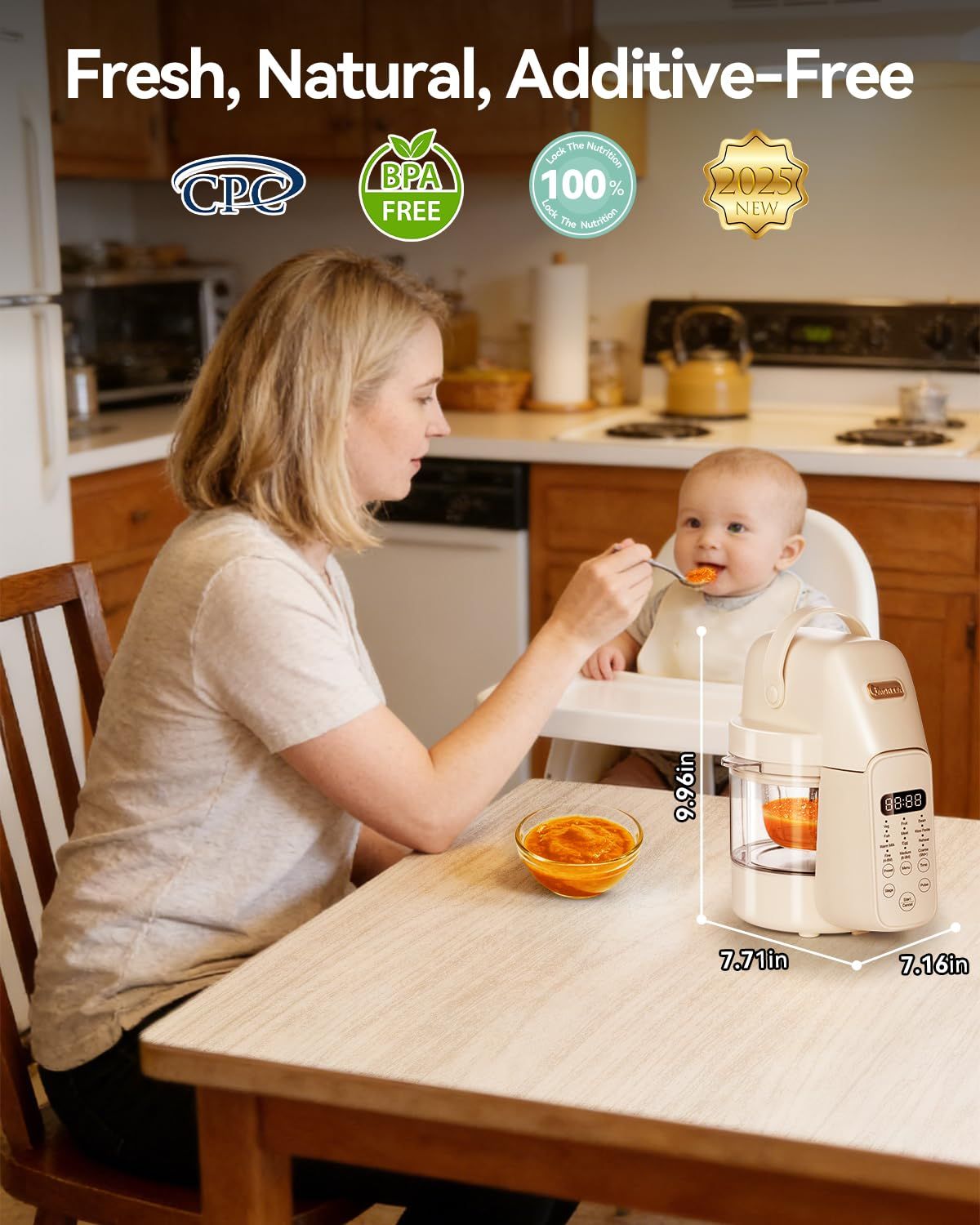 Pembuat Makanan Bayi 9 in 1, P - Baby Food Blender And Steamer ulasan dan harga
