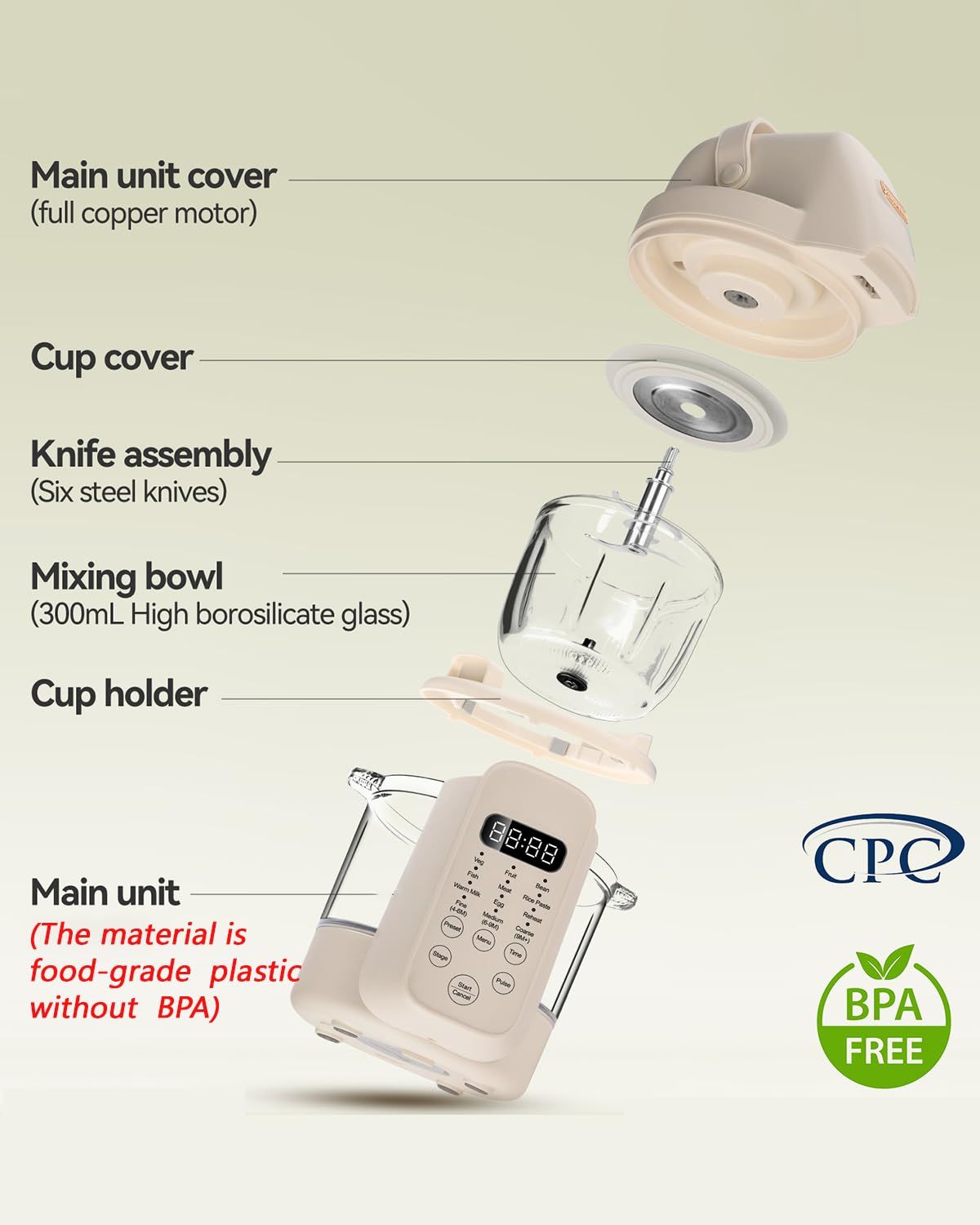 Pembuat Makanan Bayi 9 in 1, P - Baby Food Blender And Steamer ulasan dan harga