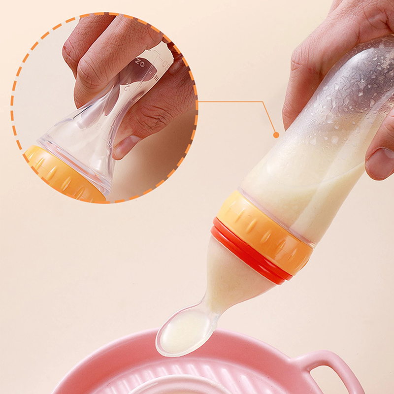 Meremas botol makan silikon la - Baby Food Utensil ulasan dan harga