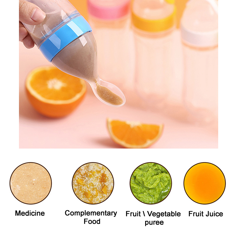 Meremas botol makan silikon la - Baby Food Utensil ulasan dan harga