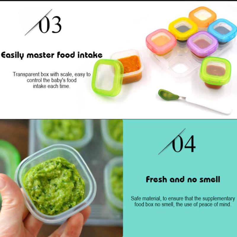 4/6pcs Wadah Penyimpanan Makan - Freezer Tray Baby ulasan dan harga