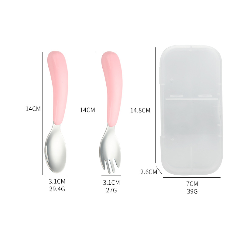 Sumpit Garpu Sendok Baja Tahan - Baby Food Utensil ulasan dan harga