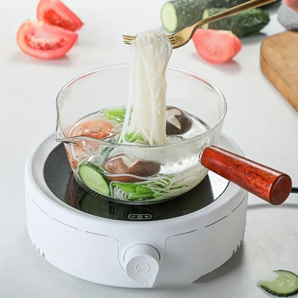 Panci Susu Kaca Gagang Kayu Ta - Baby Food Glass ulasan dan harga