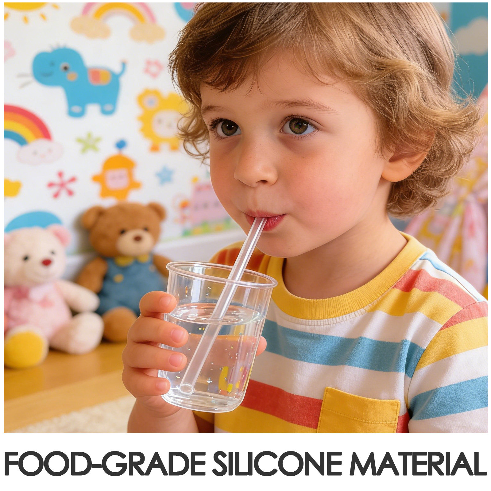 1Set Sedotan Silikon Food Grad - Baby Food Bottle ulasan dan harga
